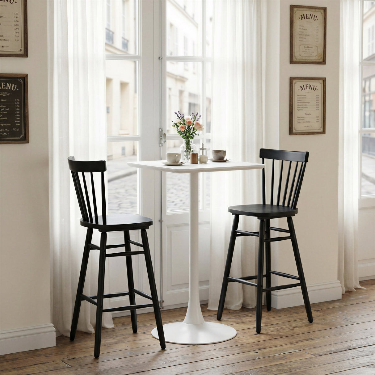 Tyce Black Barstool (Set of 2) by Zuomod at Eve Furniture