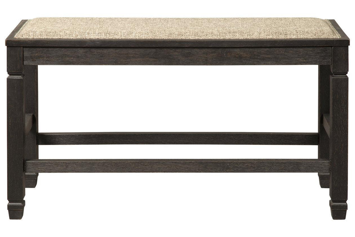 Tyler Creek Antique Black Counter Height Bench by Ashley at Eve Furniture