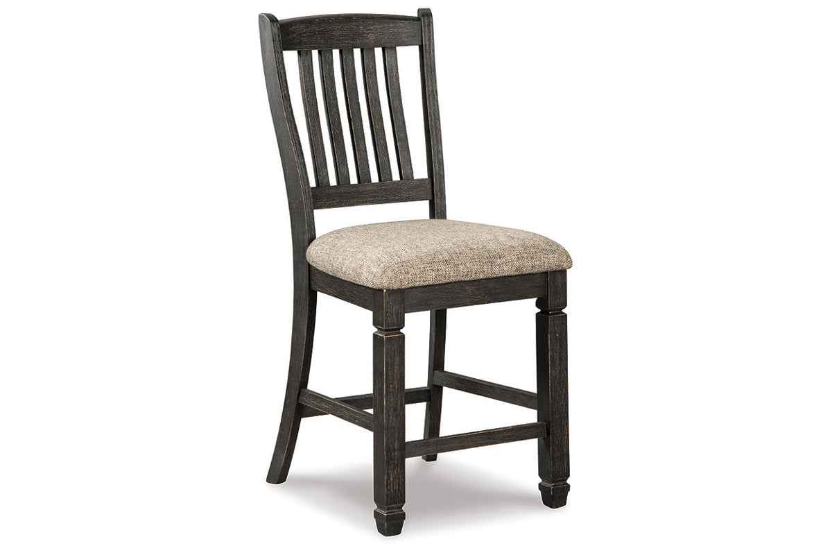 Tyler Creek Black/Gray Counter Height Dining Table and 4 Barstools and Bench by Ashley at Eve Furniture