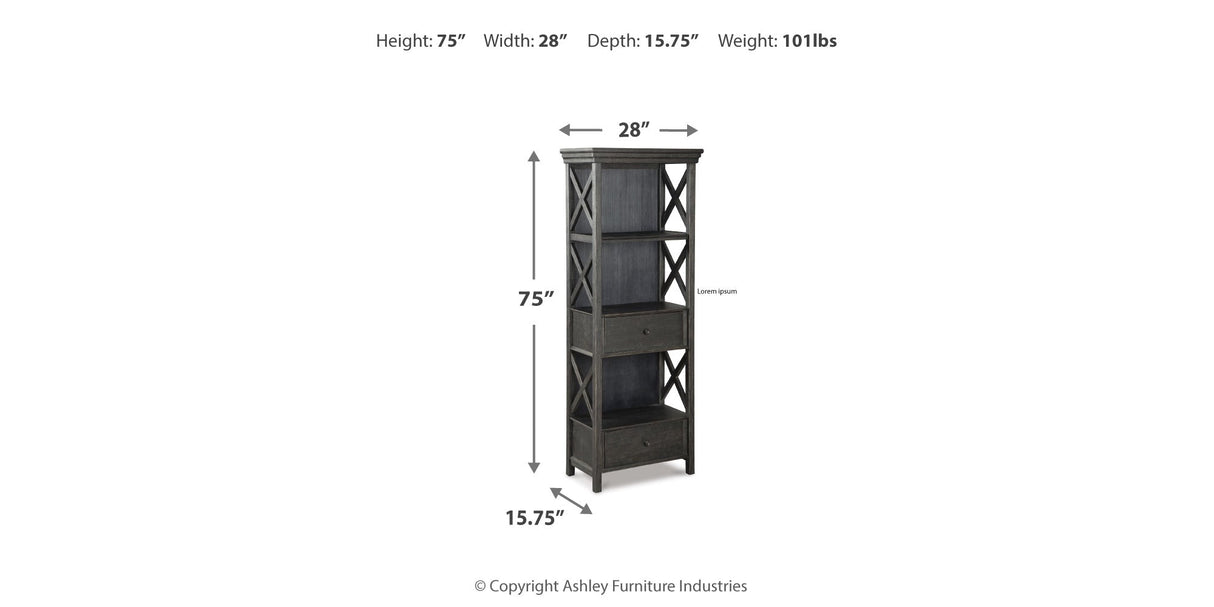 Tyler Creek Black/Gray Display Cabinet by Ashley at Eve Furniture