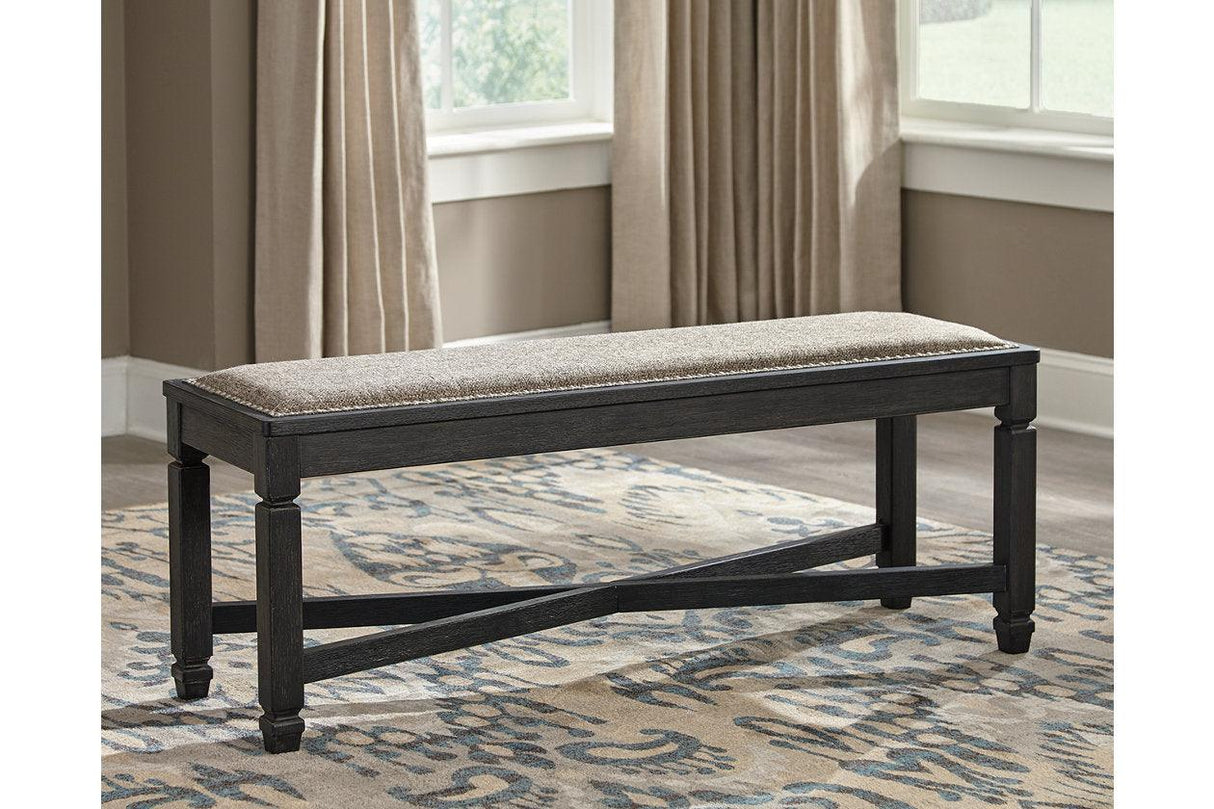 Tyler Creek Black/Grayish Brown Dining Bench by Ashley at Eve Furniture