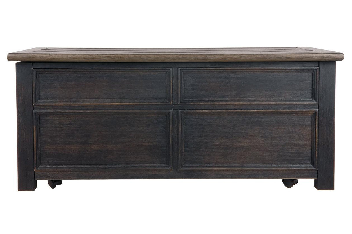 Tyler Creek Grayish Brown/Black Coffee Table with Lift Top by Ashley at Eve Furniture
