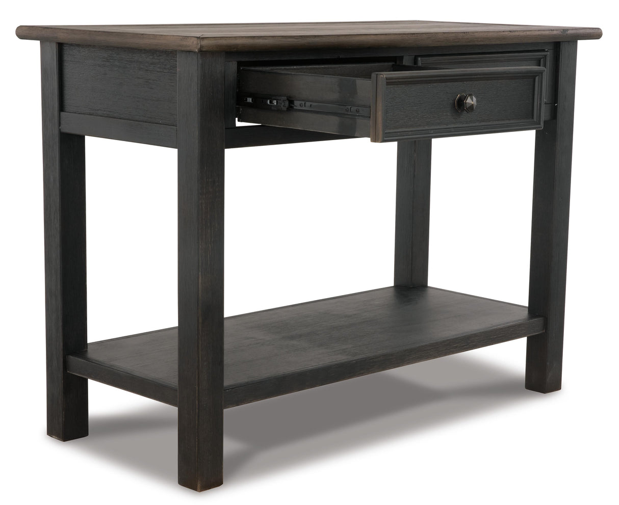 Tyler Creek Grayish Brown/Black Sofa/Console Table by ASHLEY FURNITURE at Eve Furniture