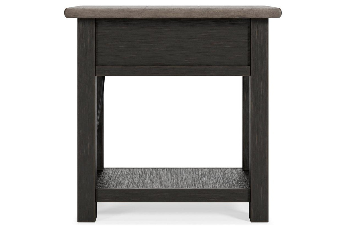Tyler Creek Two-tone Chairside End Table by Ashley at Eve Furniture