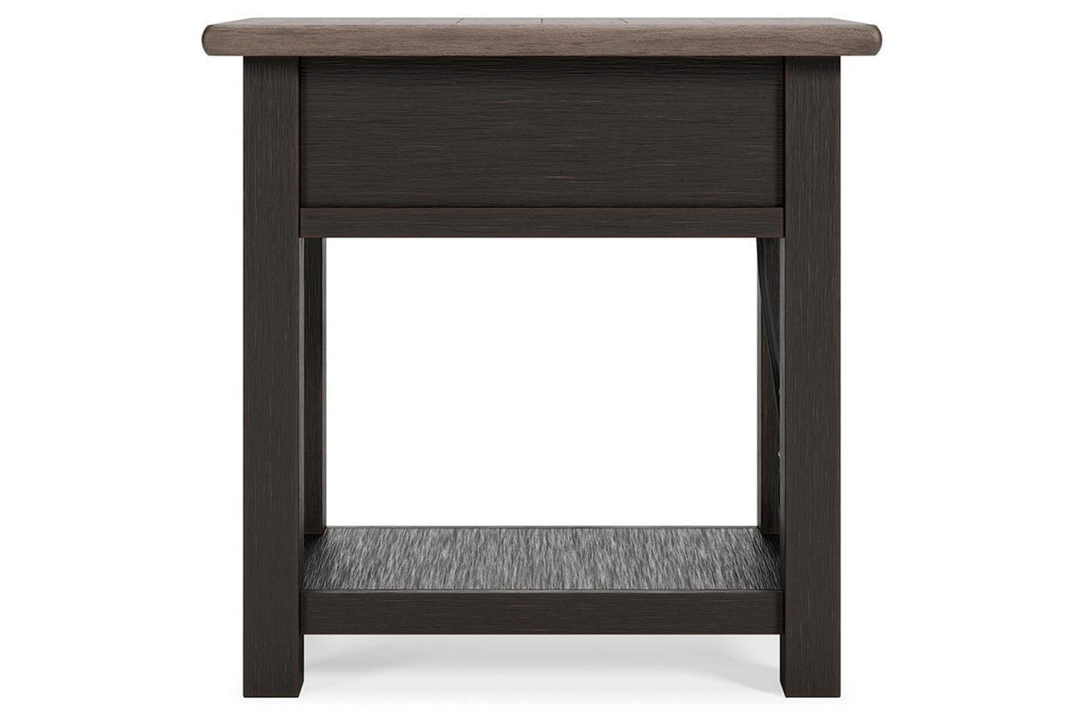Tyler Creek Two-tone Chairside End Table by Ashley at Eve Furniture