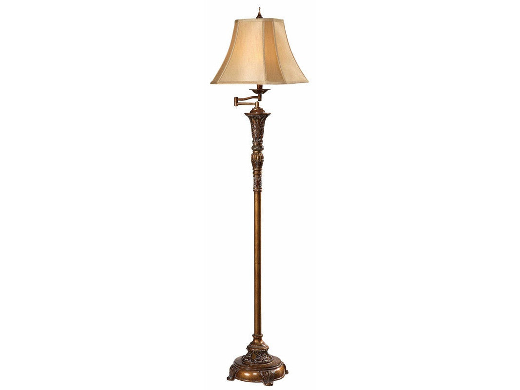 Tyler Gold Floor Lamp by Crestview at Eve Furniture