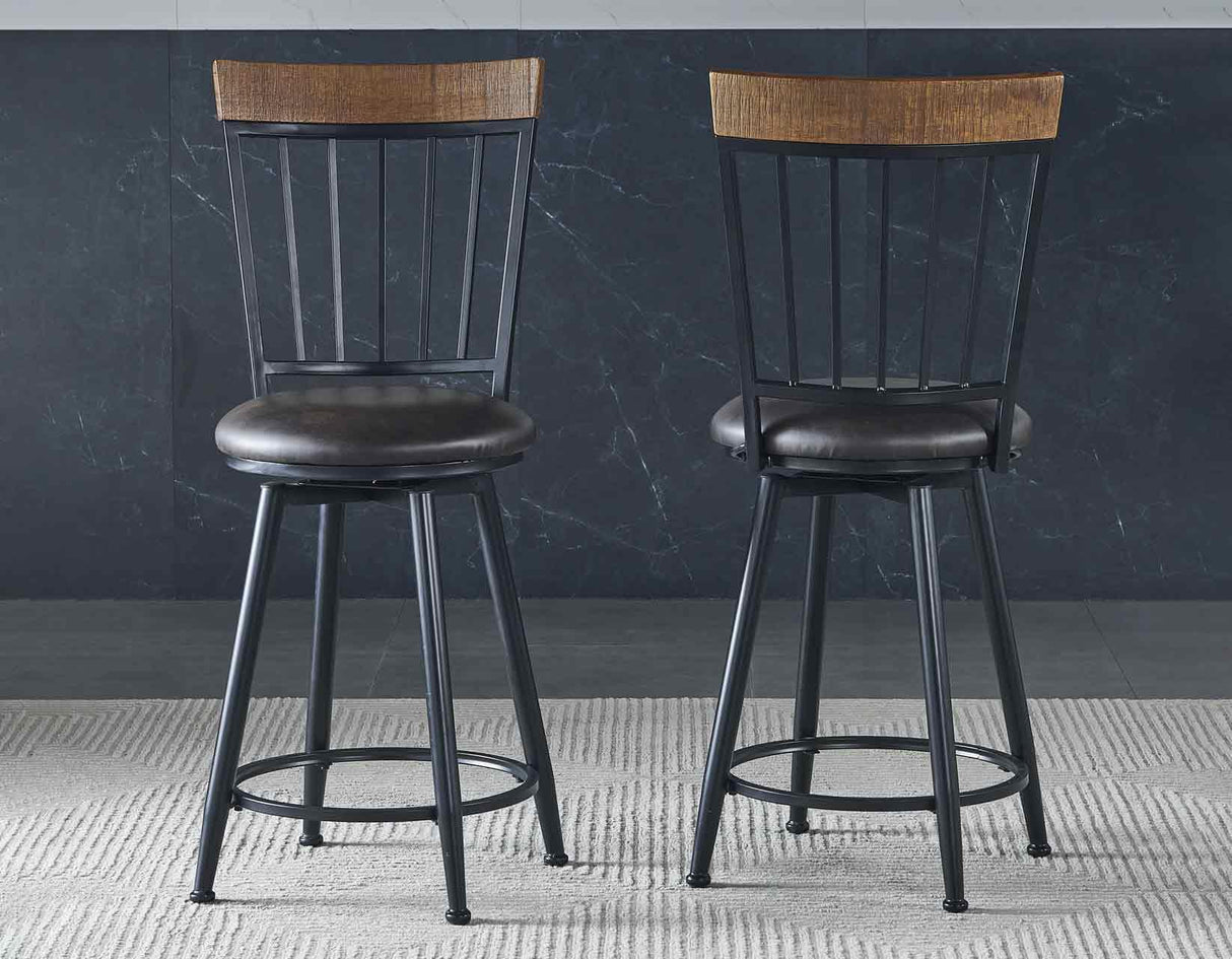 Tyler Swivel 24-inch Counter Stool by Steve Silver at Eve Furniture