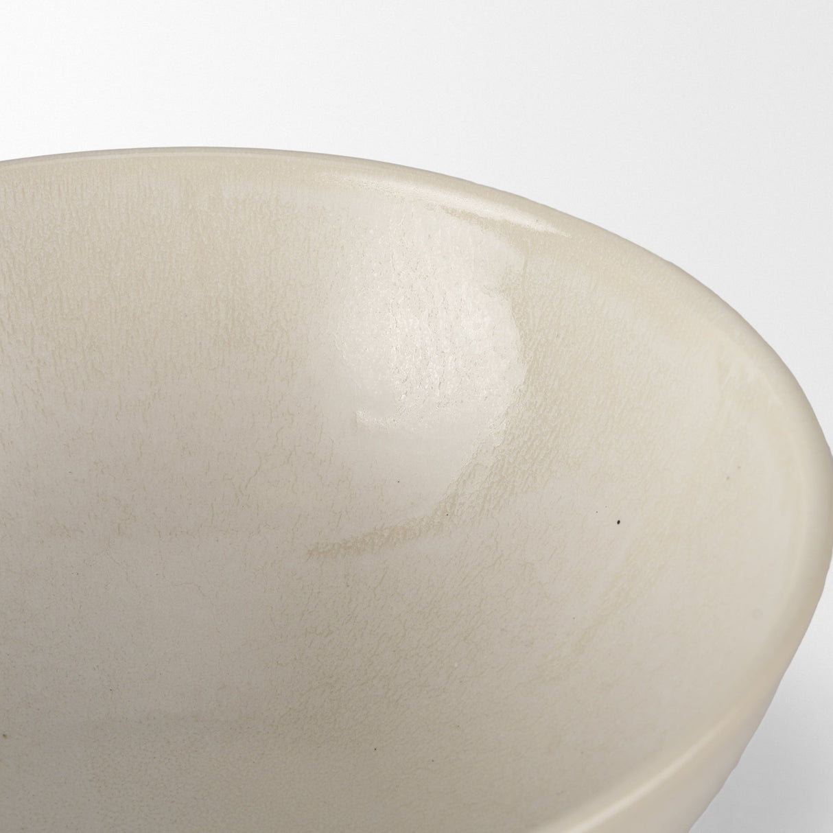 Tyren Cream Glazed Decorative Round Ceramic Bowl by Mercana at Eve Furniture