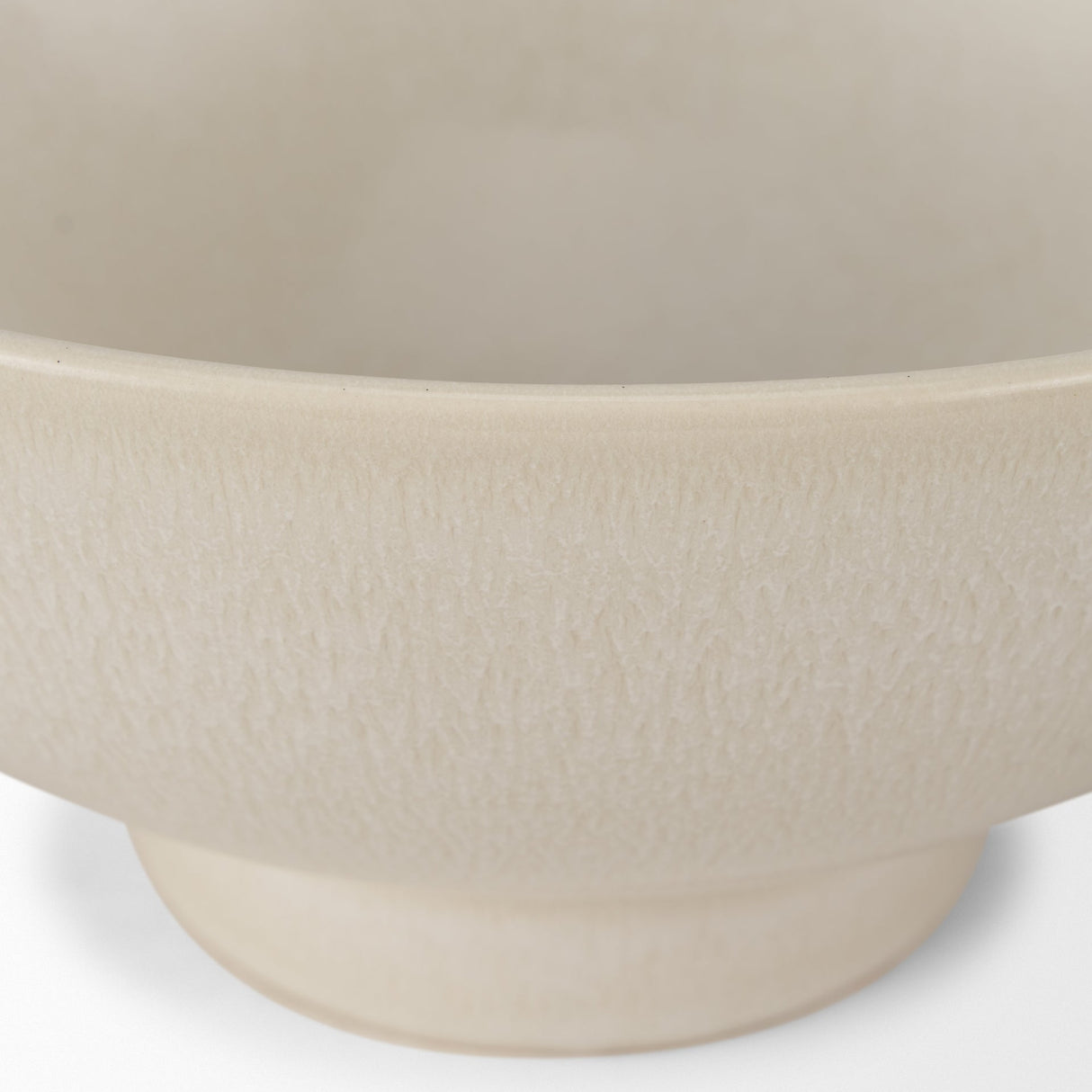 Tyren Cream Glazed Decorative Round Ceramic Bowl by Mercana at Eve Furniture