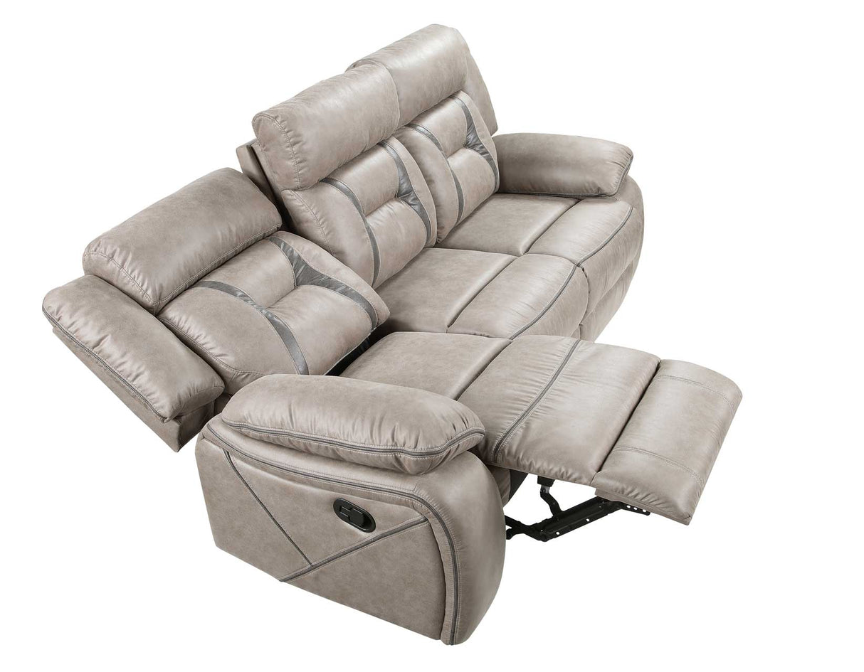 Tyson Gray/Dark Gray 3-Piece Manual Reclining Set by Steve Silver at Eve Furniture