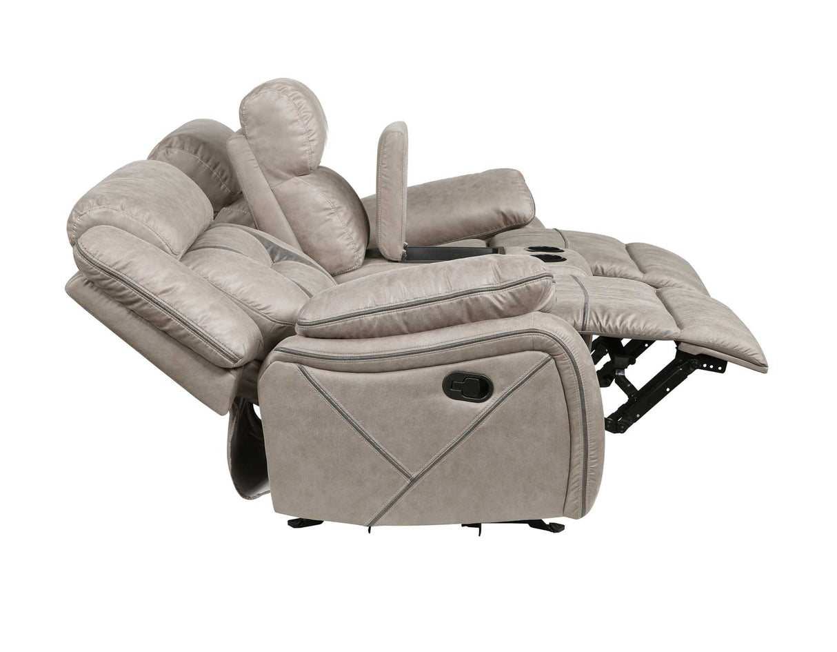 Tyson Gray/Dark Gray 3-Piece Manual Reclining Set by Steve Silver at Eve Furniture