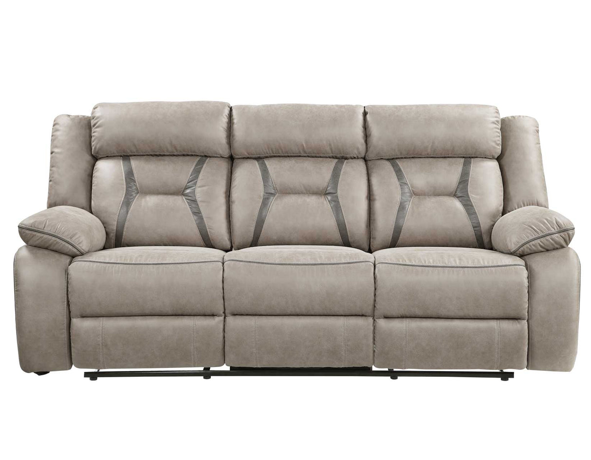 Tyson Gray/Dark Gray 3-Piece Manual Reclining Set by Steve Silver at Eve Furniture