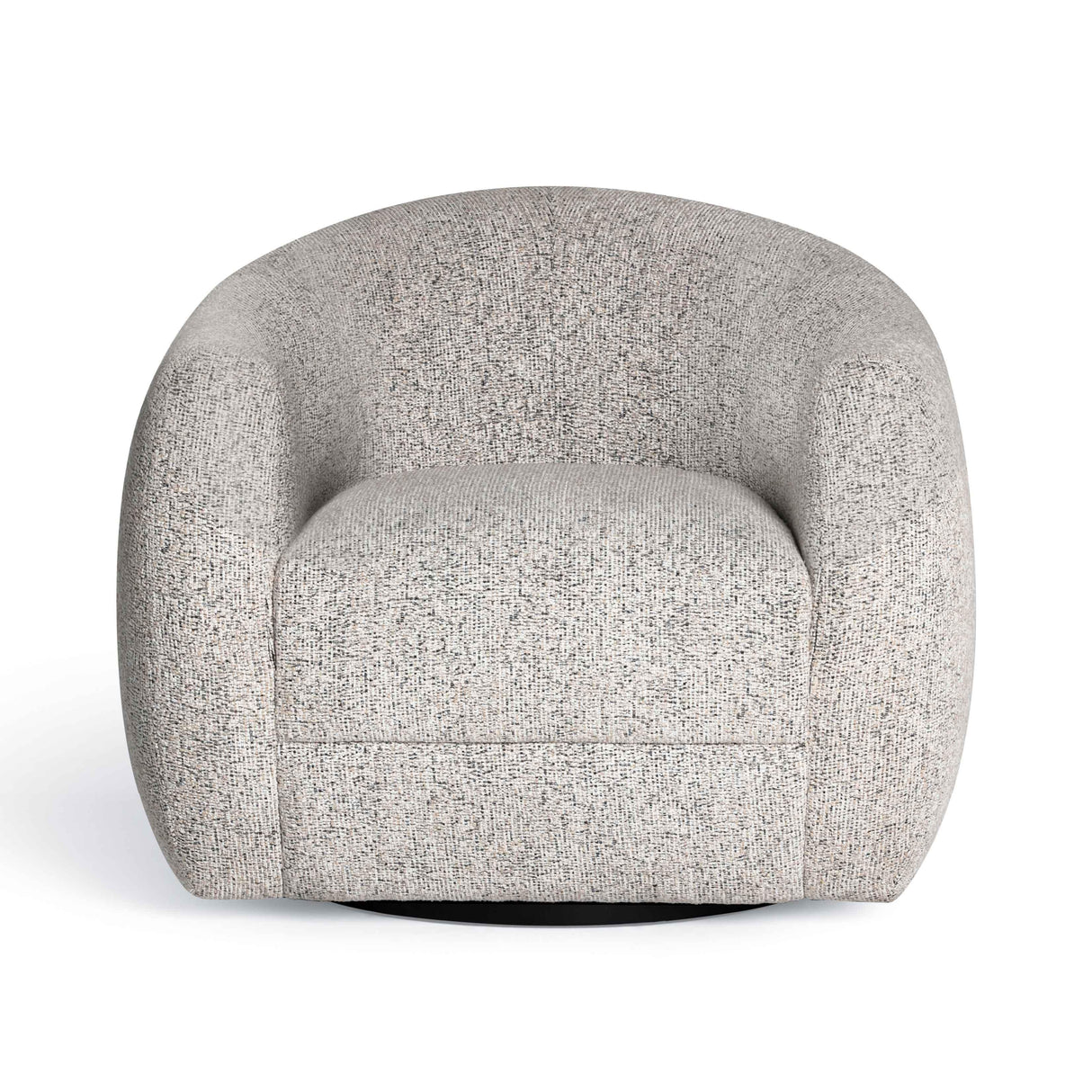 Judy Black and White Woven Fabric Swivel Chair by TOV Furniture at Eve Furniture