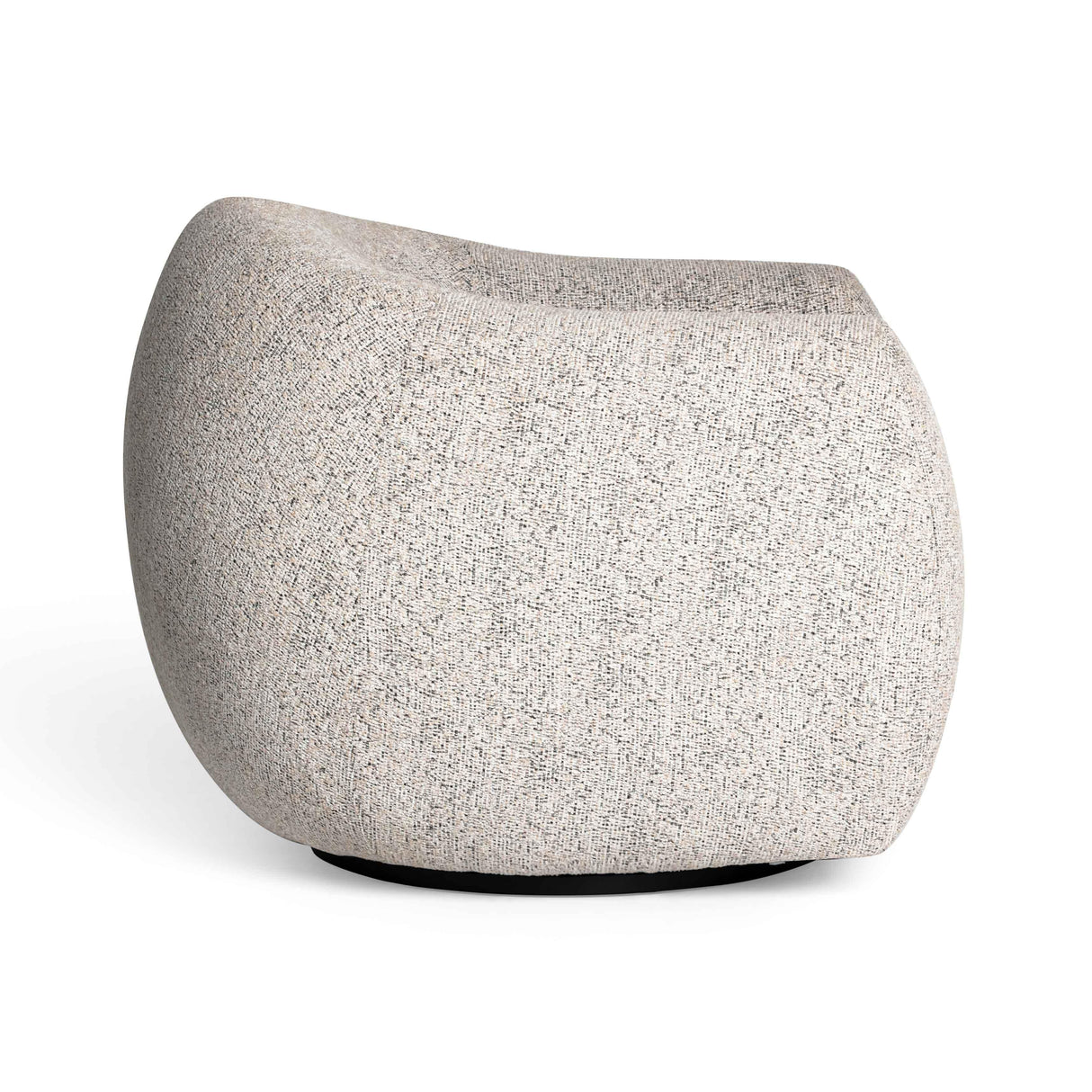 Judy Black and White Woven Fabric Swivel Chair by TOV Furniture at Eve Furniture