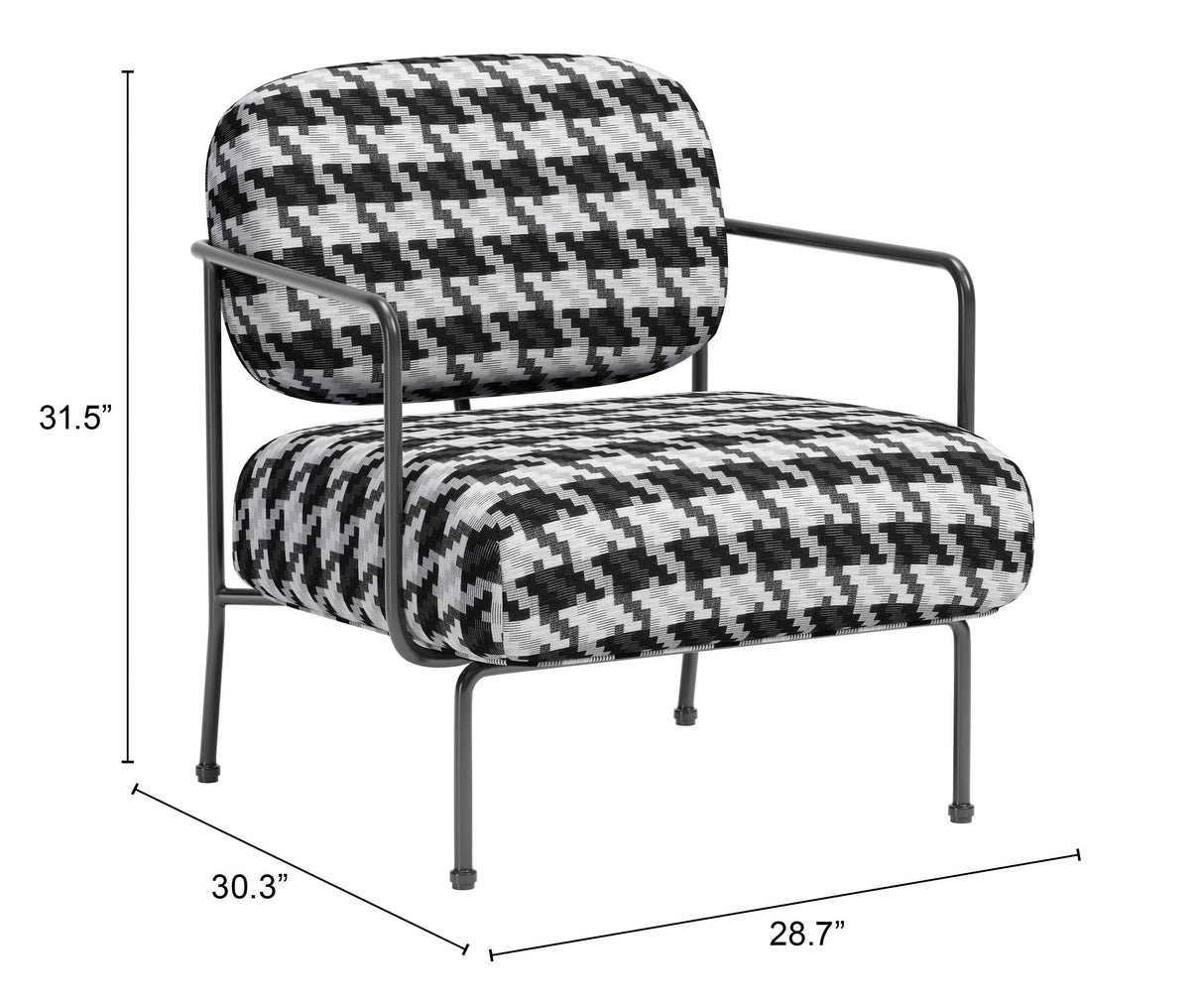 Ulet Multicolor Accent Chair by Zuomod at Eve Furniture
