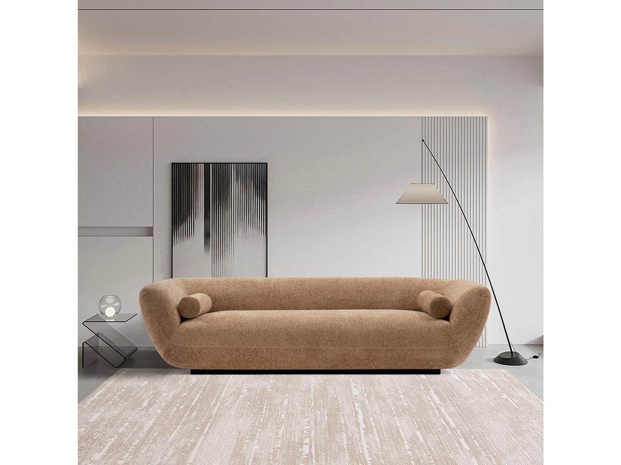 Ulka Sofa in Light Brown by Manhattan Comfort at Eve Furniture