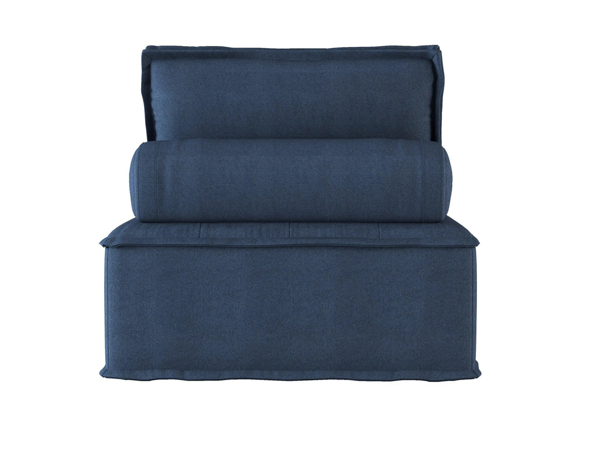 Ulrich Blue Modular Chair with Removable Bolster by Homelegance at Eve Furniture