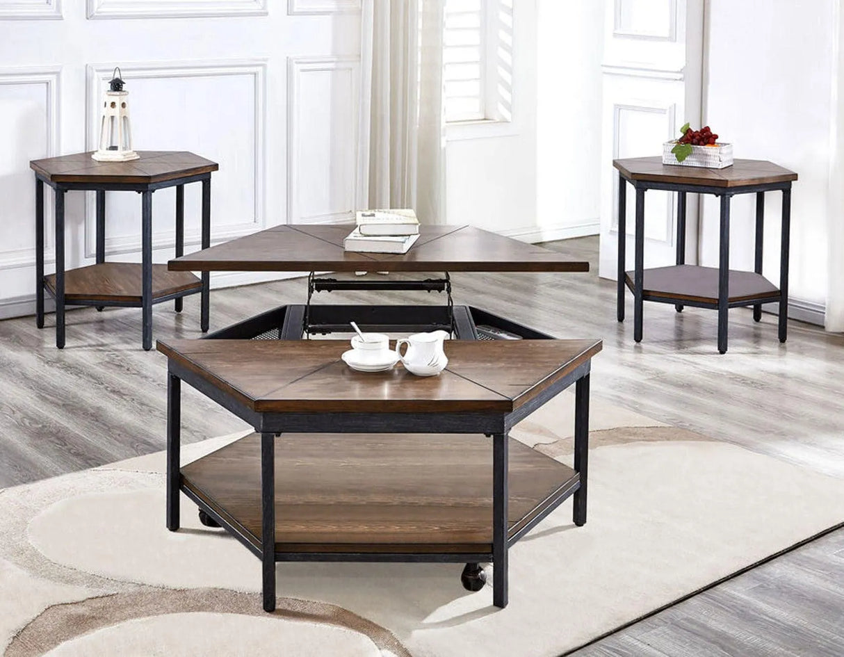 Ultimo Hexagon End Table by Steve Silver at Eve Furniture