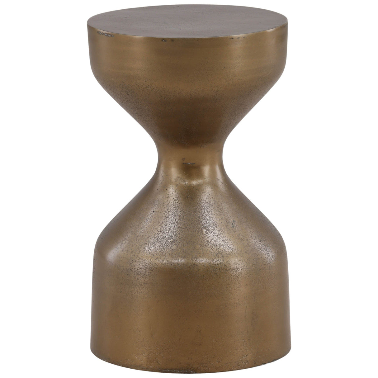 Umberto Side Table, Antique Brass by Dovetail at Eve Furniture