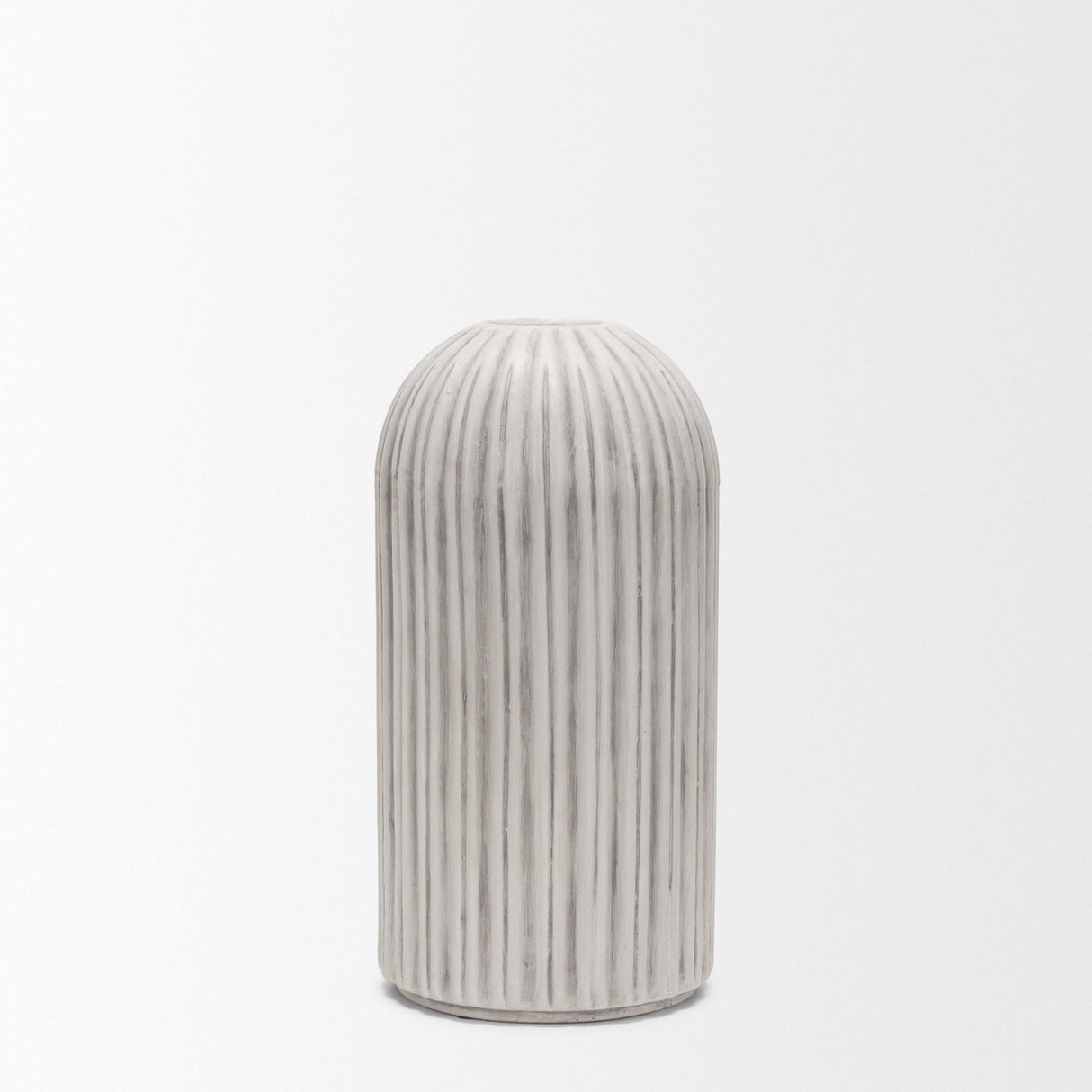 Ummi Small Off White w/ Gray Antiquing Ceramic Vase by Mercana at Eve Furniture