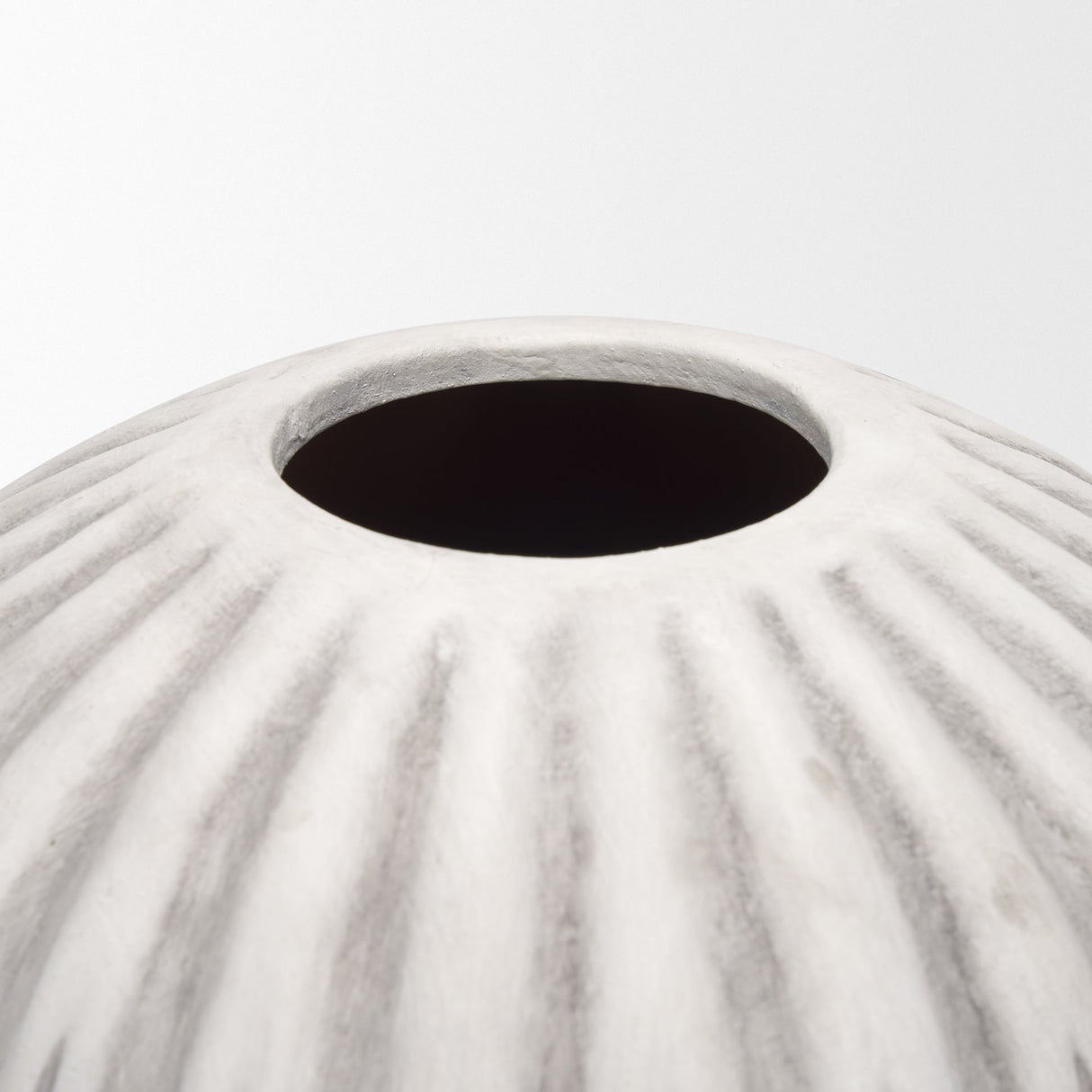 Ummi Small Off White w/ Gray Antiquing Ceramic Vase by Mercana at Eve Furniture