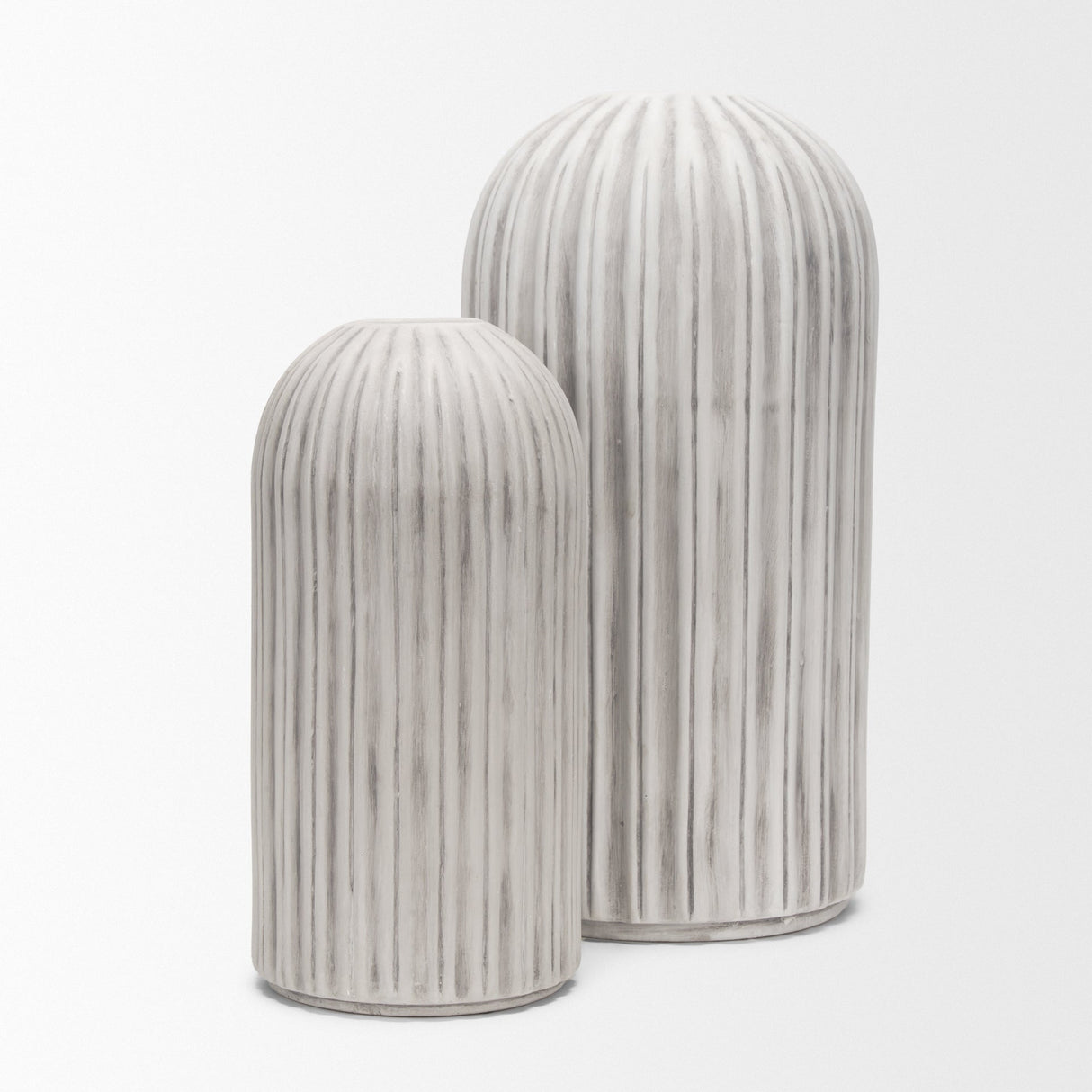 Ummi Tall Off White w/ Gray Antiquing Ceramic Vase by Mercana at Eve Furniture