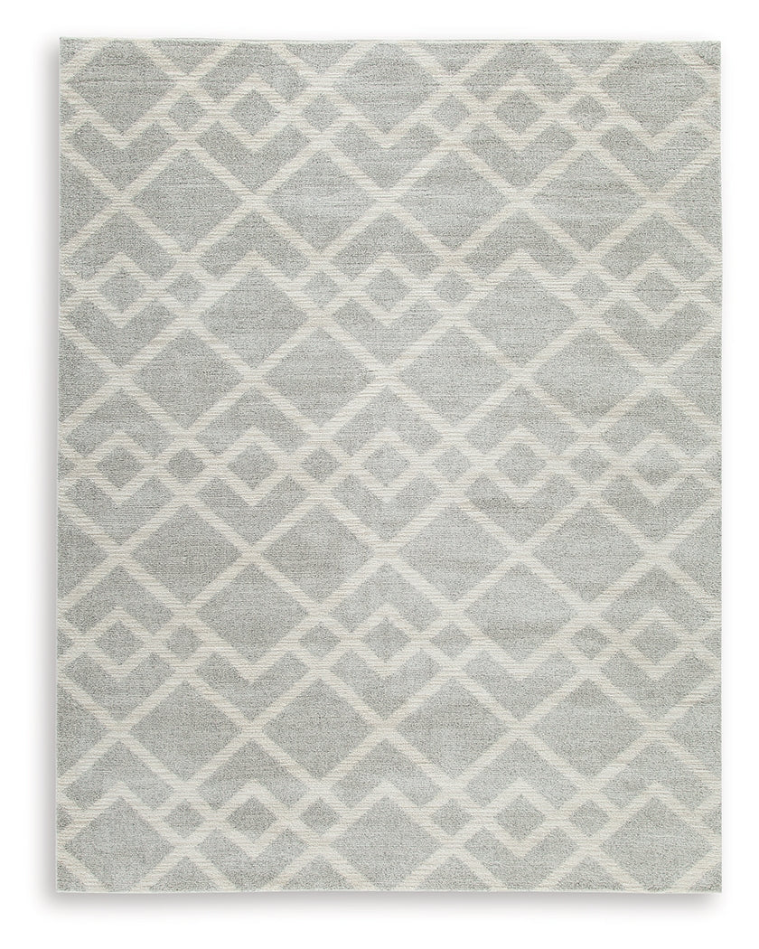 Unawick Gray/Ivory Large Rug by Ashley at Eve Furniture
