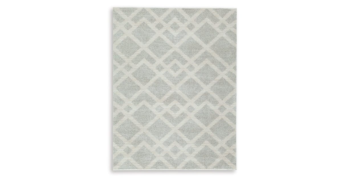 Unawick Gray/Ivory Medium Rug by Ashley at Eve Furniture