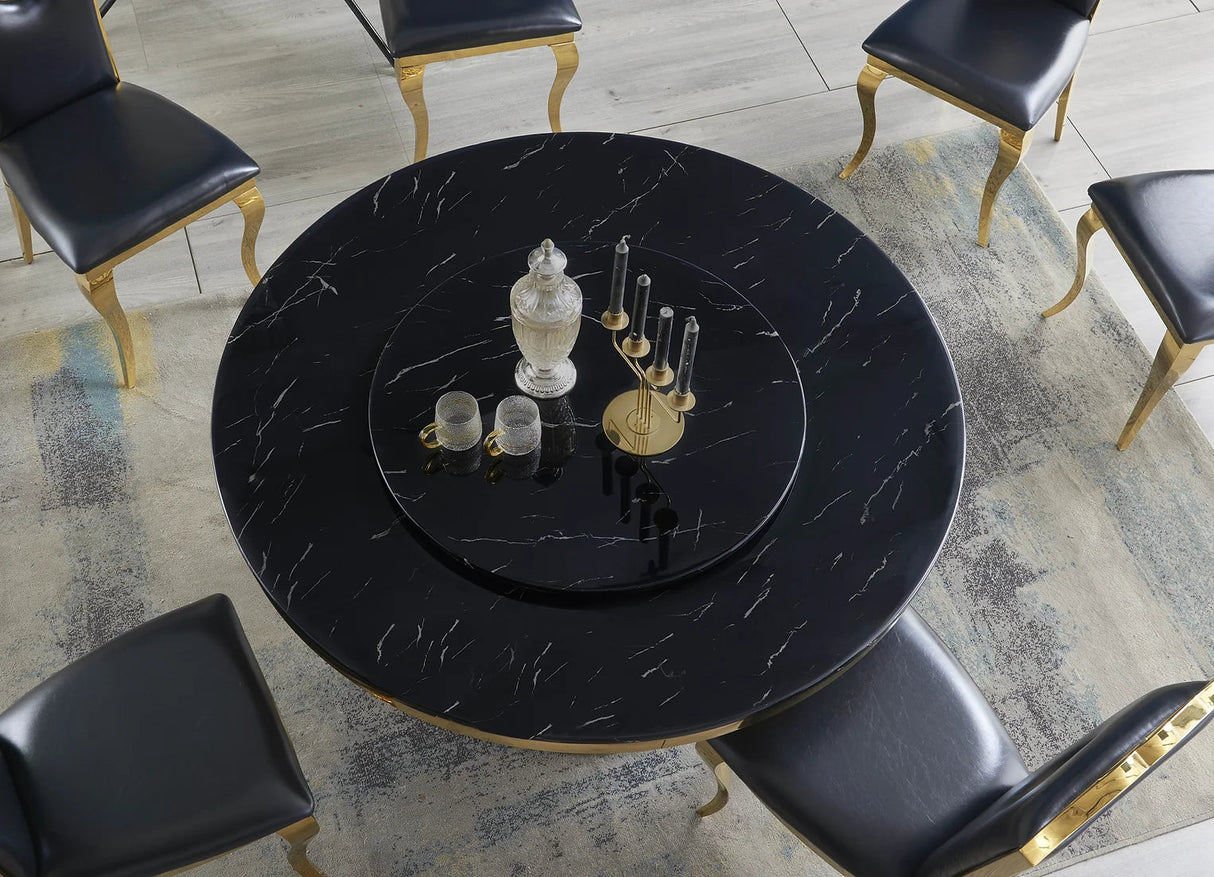 Unico Black/Gold Dining Table by New Era Innovations at Eve Furniture