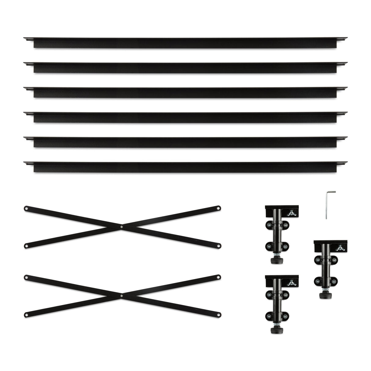 Universal Black Adjustable Center Support System by Malouf at Eve Furniture