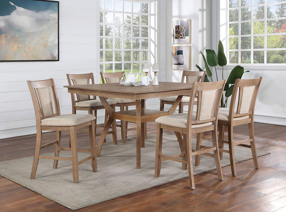 Upminster Natural Tone Counter Ht. Table by Furniture of America at Eve Furniture