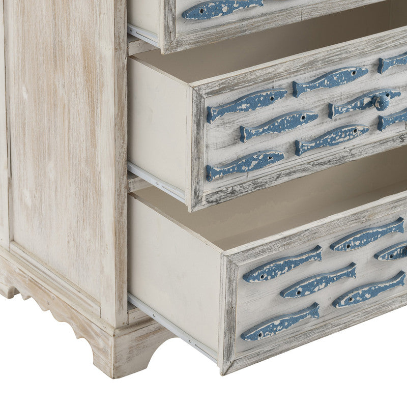 Upstream Cream/Blue Chest by Crestview at Eve Furniture