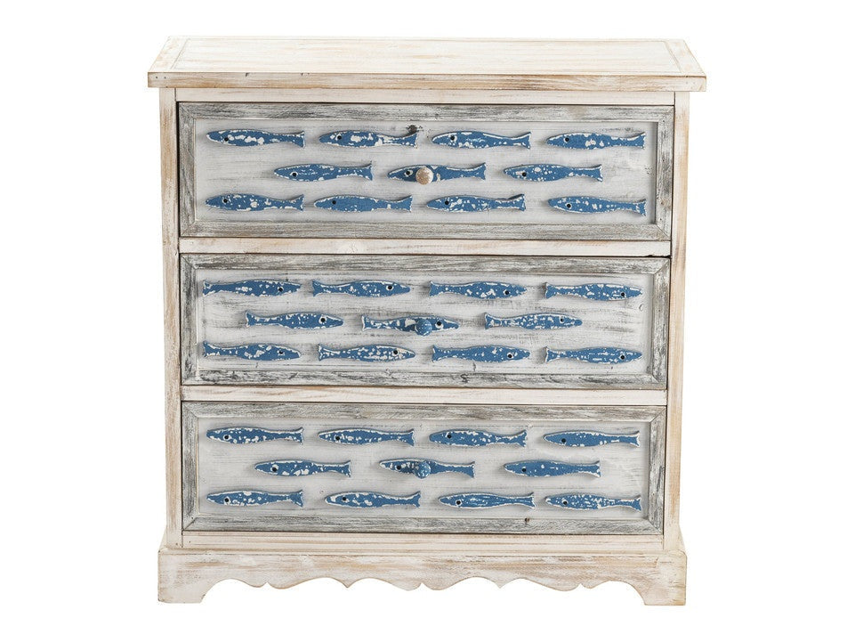 Upstream Cream/Blue Chest by Crestview at Eve Furniture