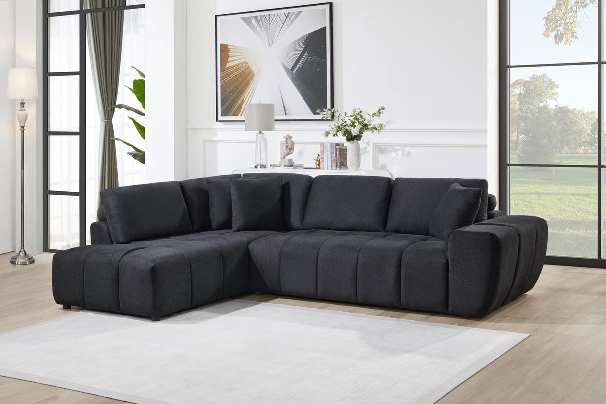 Uptown Black 2-Piece Sectional by New Era Innovations at Eve Furniture