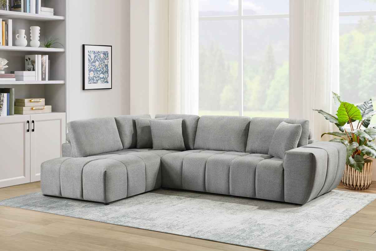 Uptown Lt.Grey 2-Piece Sectional by New Era Innovations at Eve Furniture