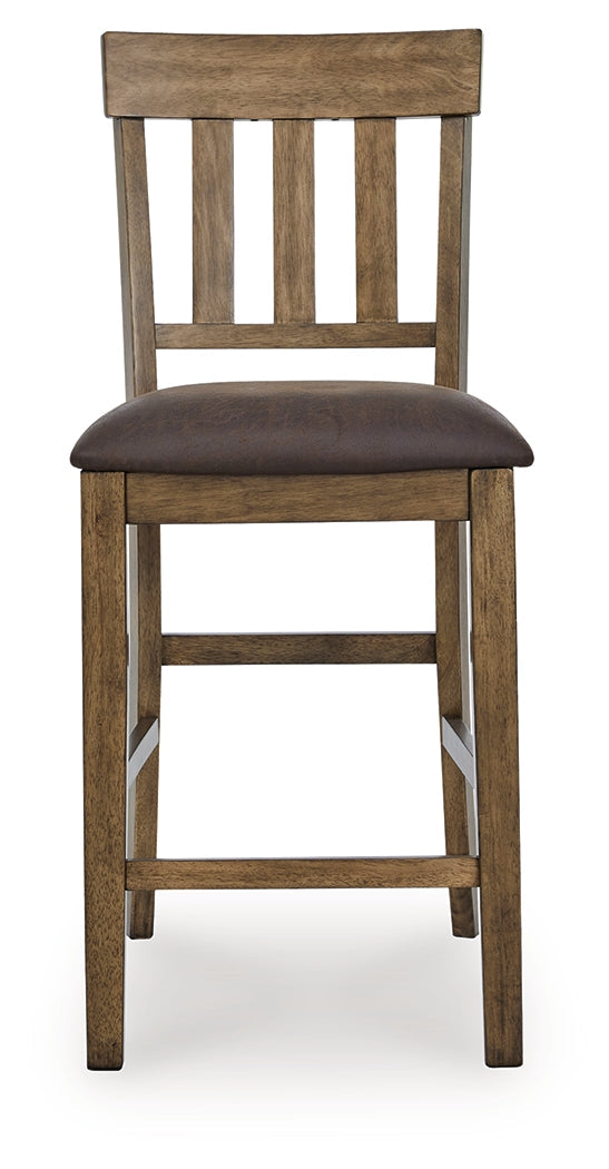 Urbinforte Light Brown Counter Height Barstool, Set of 2 by ASHLEY FURNITURE at Eve Furniture