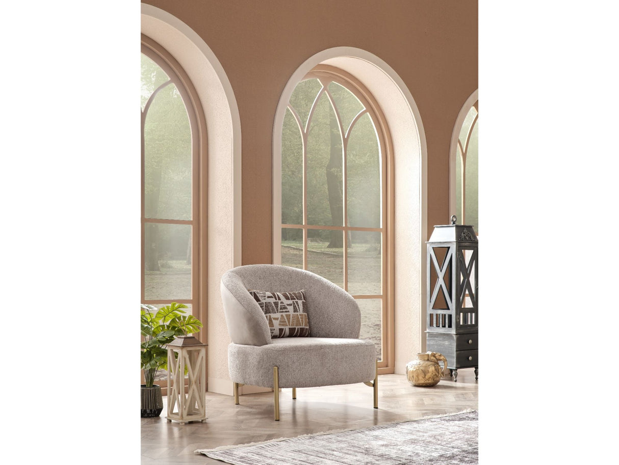 Urla 4-pieces (Sofa & Module Sofa & 2 Chair) Livingroom Set Cream by Furnia at Eve Furniture