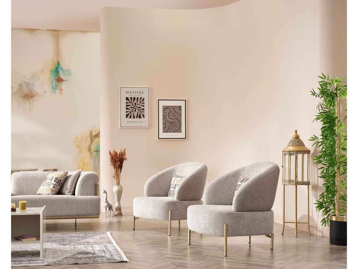 Urla Cream Chair by Furnia at Eve Furniture