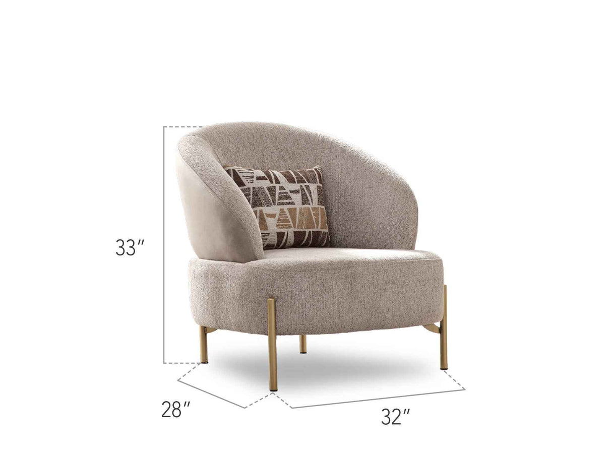 Urla Cream Chair by Furnia at Eve Furniture