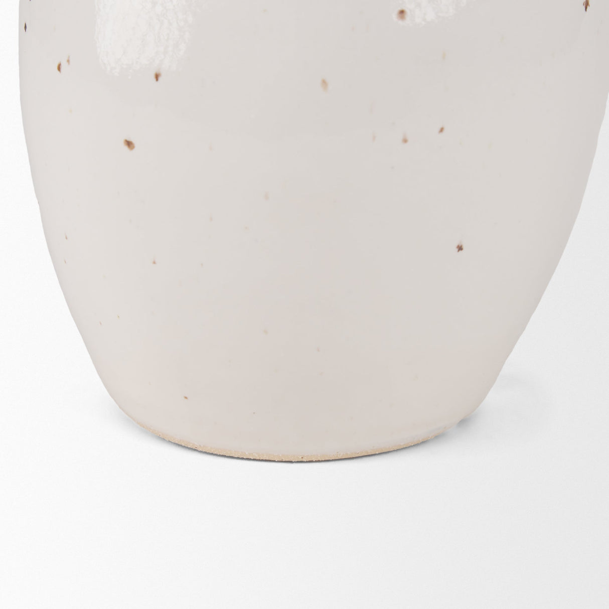 Urvi Tall Off White Speckled Asymmetrical Ceramic Vase by Mercana at Eve Furniture