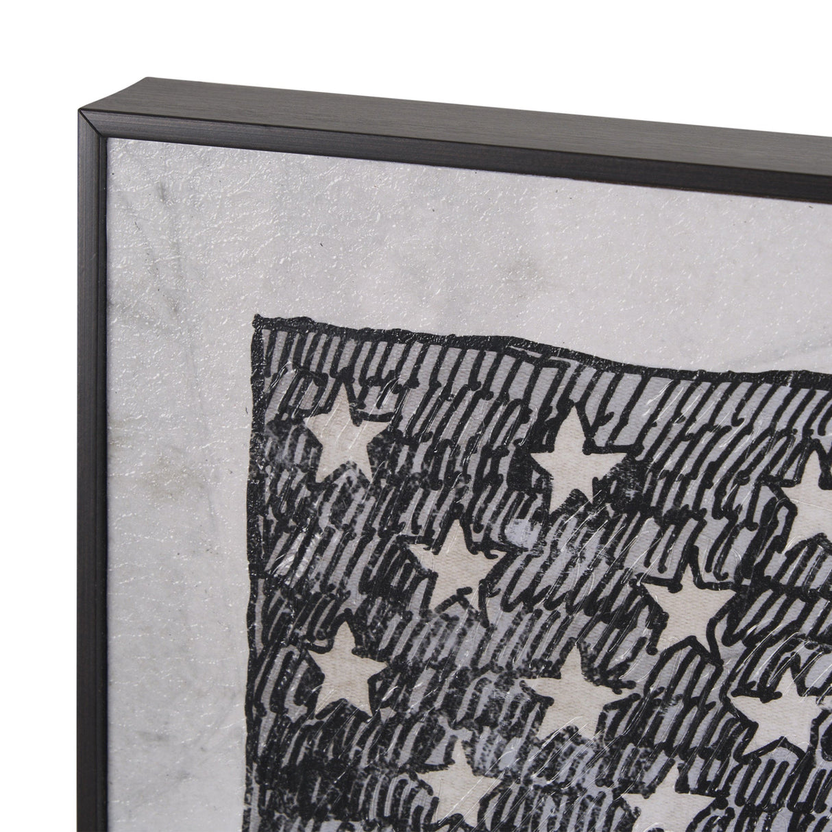USA Flag by Mercana Studio a Hand Embellished Framed Art Print by Mercana at Eve Furniture