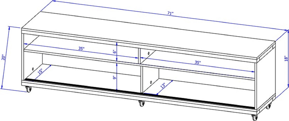 Utopia 70.47 TV Stand in White Matte by Manhattan Comfort at Eve Furniture