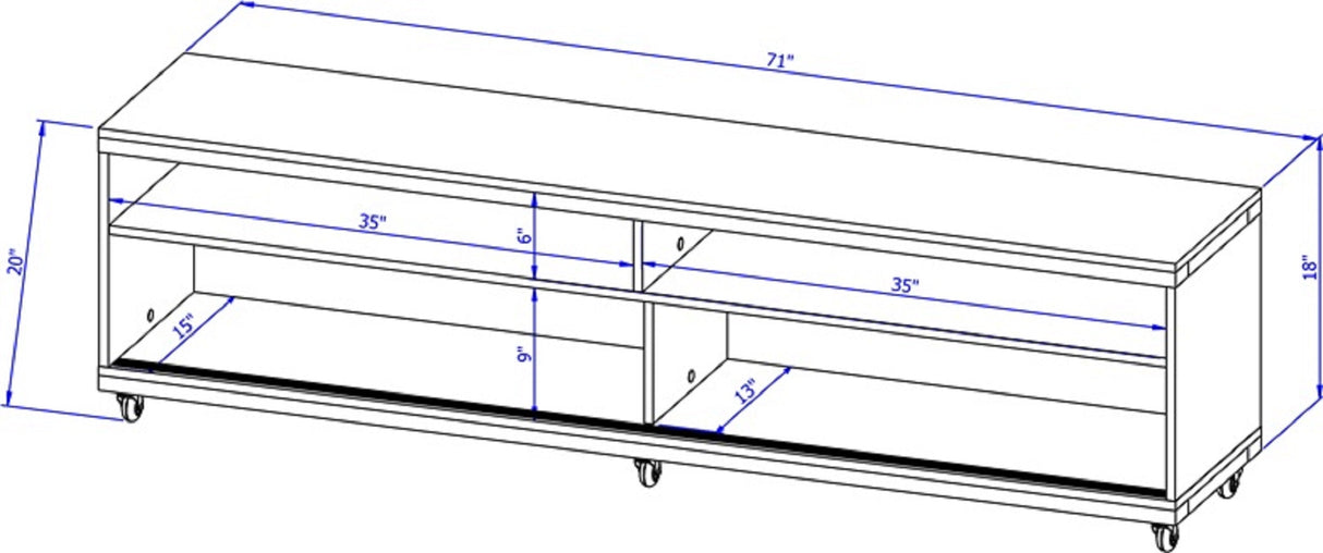 Utopia 70.47 TV Stand in White Matte by Manhattan Comfort at Eve Furniture