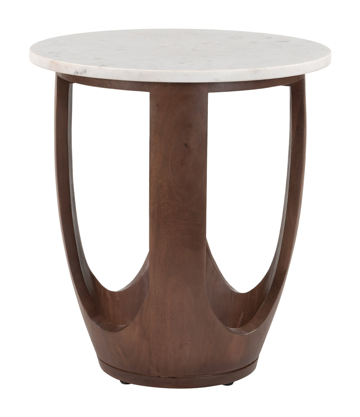 Vaan White & Walnut Side Table by Zuomod at Eve Furniture