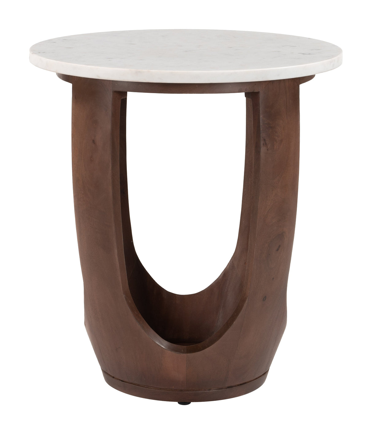 Vaan White & Walnut Side Table by Zuomod at Eve Furniture