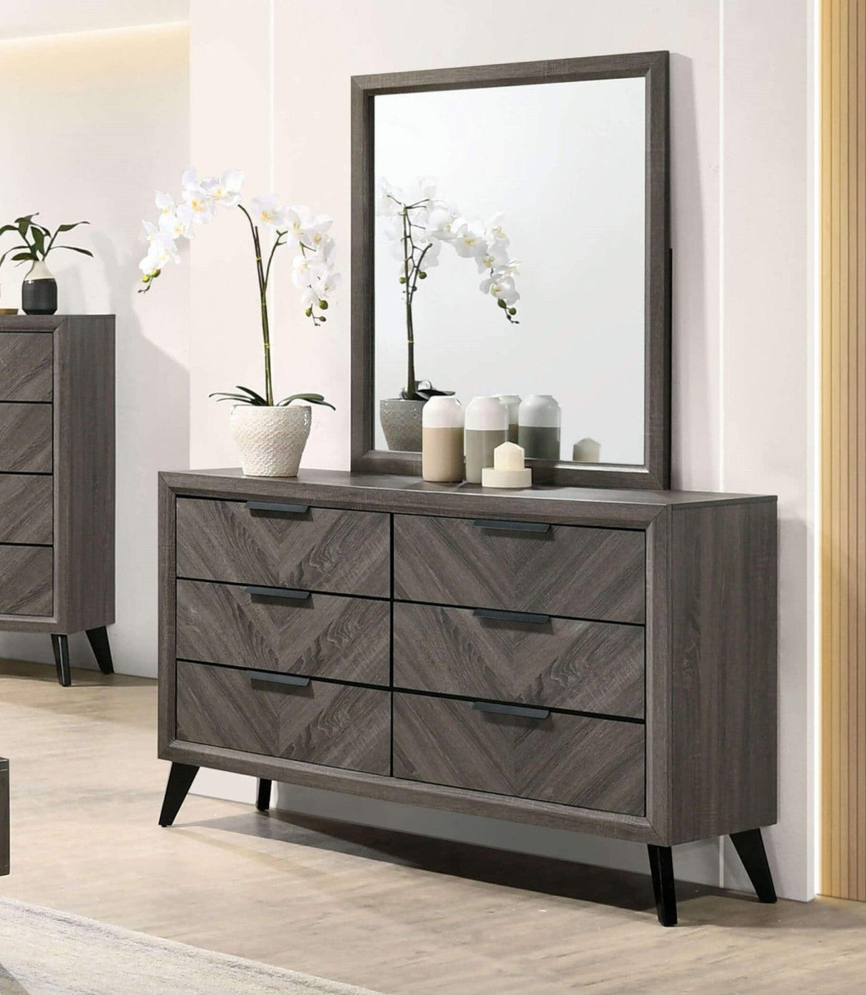 Vagan Gray Mirror by Furniture of America at Eve Furniture