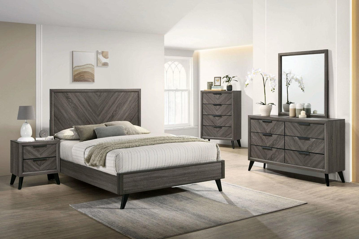 Vagan Gray Night Stand by Furniture of America at Eve Furniture