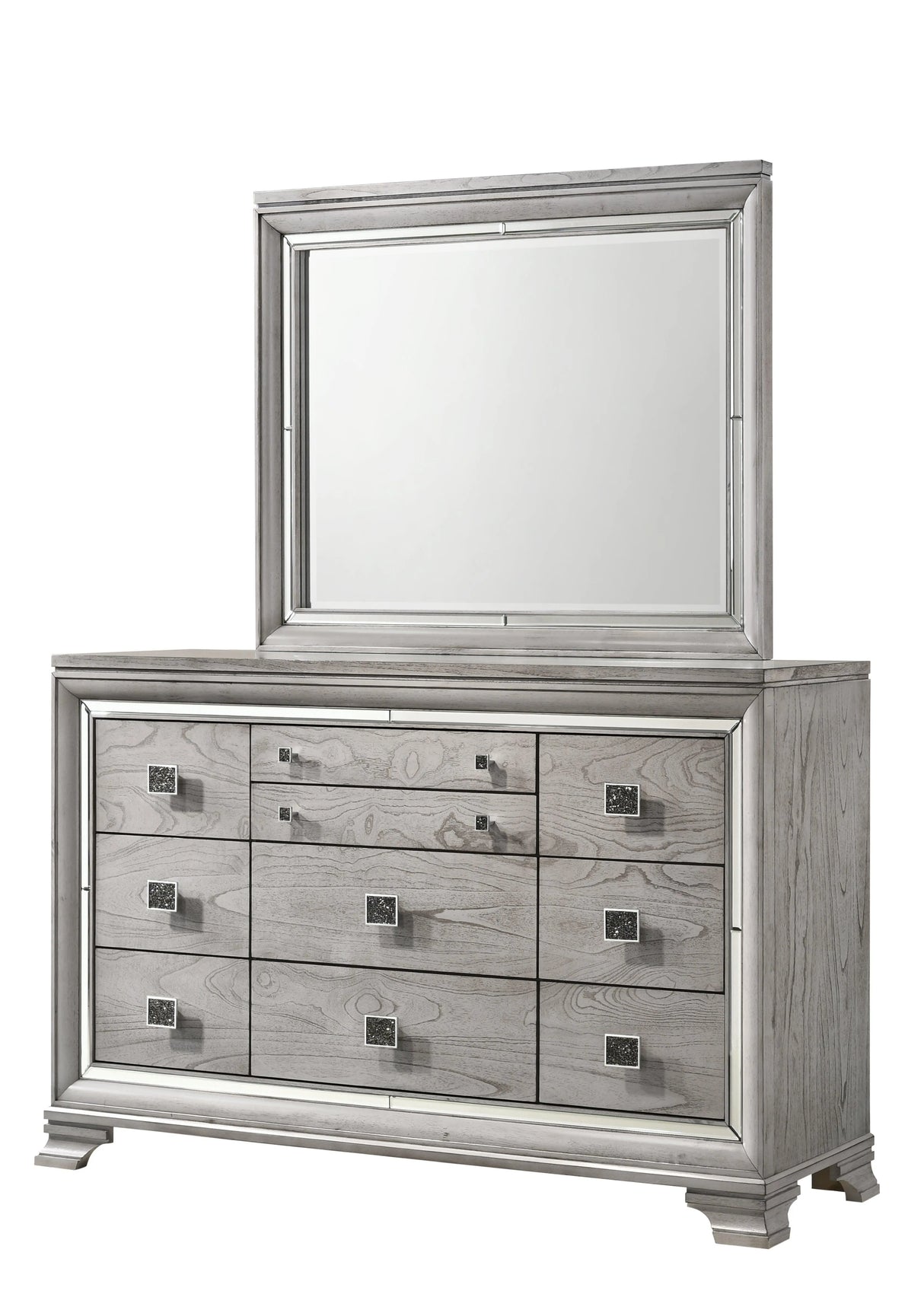 Vail Gray Bedroom Mirror (Mirror Only) by Crown Mark at Eve Furniture