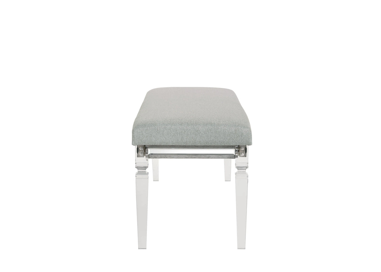 Vail Gray LED Upholstered Panel Bedroom Set by Crown Mark at Eve Furniture