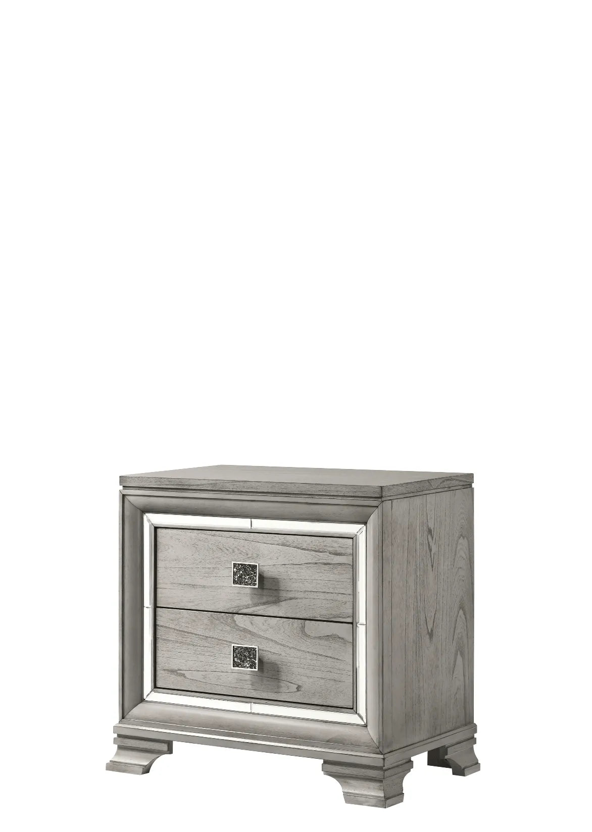 Vail Gray LED Upholstered Panel Bedroom Set by Crown Mark at Eve Furniture